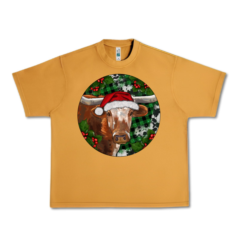 Longhorn Cow Christmas Urban Heavy Tee by RanaPortraitStore | Teevron