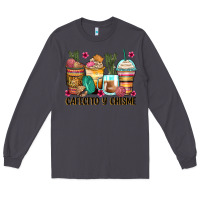 Smoke cafecito y chisme coffee cups Long Sleeve Tee - Zillion Design Studio