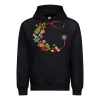 Black custom name christmas stethoscope Urban Hoodie - MaliasSmallBusiness