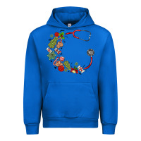 Cobalt custom name christmas stethoscope Urban Hoodie - MaliasSmallBusiness