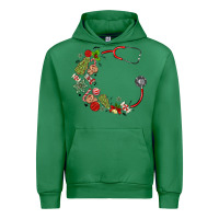 Emerald custom name christmas stethoscope Urban Hoodie - MaliasSmallBusiness