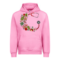 Fuchsia Pink custom name christmas stethoscope Urban Hoodie - MaliasSmallBusiness