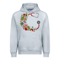 Heather Grey custom name christmas stethoscope Urban Hoodie - MaliasSmallBusiness