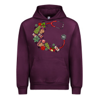 Mauve Wine custom name christmas stethoscope Urban Hoodie - MaliasSmallBusiness
