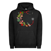 Pigment Black custom name christmas stethoscope Urban Hoodie - MaliasSmallBusiness