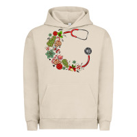 Pigment French Oak custom name christmas stethoscope Urban Hoodie - MaliasSmallBusiness