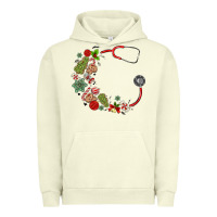 Pigment Pistachio custom name christmas stethoscope Urban Hoodie - MaliasSmallBusiness