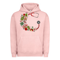 Pigment Salmon custom name christmas stethoscope Urban Hoodie - MaliasSmallBusiness