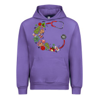 Tulip custom name christmas stethoscope Urban Hoodie - MaliasSmallBusiness