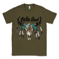 Army Green wild soul boho skull Classic Tee - RanaPortraitStore