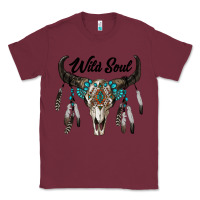Burgundy wild soul boho skull Classic Tee - RanaPortraitStore