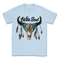 Dusty Blue wild soul boho skull Classic Tee - RanaPortraitStore