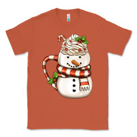 Copper Christmas Snowman Coffee Cup Classic Tee - FaDigitalArtStudio