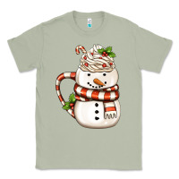 Matcha Christmas Snowman Coffee Cup Classic Tee - FaDigitalArtStudio