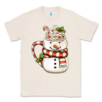 Natural Christmas Snowman Coffee Cup Classic Tee - FaDigitalArtStudio