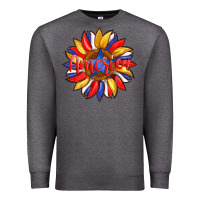 America With American Flag Colors And Sunflower With Star Premium Sweatshirt | Teevron