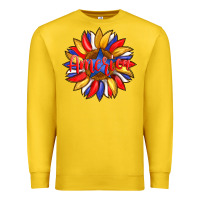 Lemon america with american flag colors and sunflower with star Premium Sweatshirt - Artiststas