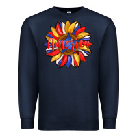 Navy america with american flag colors and sunflower with star Premium Sweatshirt - Artiststas