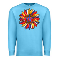 Ocean Blue america with american flag colors and sunflower with star Premium Sweatshirt - Artiststas