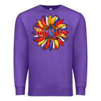 Purple america with american flag colors and sunflower with star Premium Sweatshirt - Artiststas
