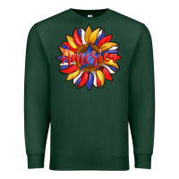 Sports Green america with american flag colors and sunflower with star Premium Sweatshirt - Artiststas