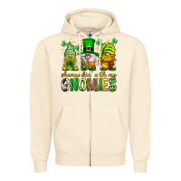 Sandshell St. Patrick's Day shamrockin' with my gnomies Zipper Hoodie - Neo Western