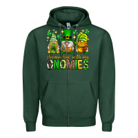 Sports Green St. Patrick's Day shamrockin' with my gnomies Zipper Hoodie - Neo Western