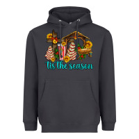 Smoke tis the seasin with christmas cake abd jesus Heavyweight Hoodie - AdoDesignShop
