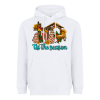 White tis the seasin with christmas cake abd jesus Heavyweight Hoodie - AdoDesignShop