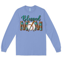 Colony Blue western blessed mom with baseball Long Sleeve Tee - texasbilliewilder