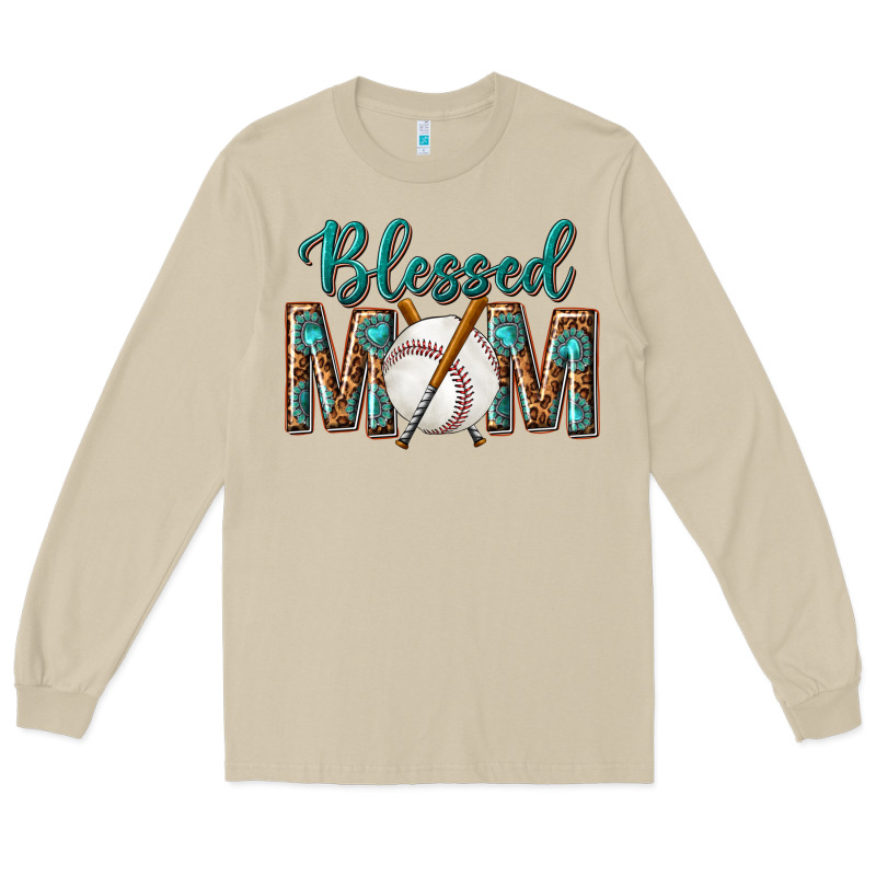Western Blessed Mom With Baseball Long Sleeve Tee by texasbilliewilder | Teevron