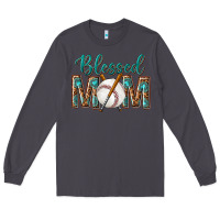 Smoke western blessed mom with baseball Long Sleeve Tee - texasbilliewilder