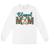 White western blessed mom with baseball Long Sleeve Tee - texasbilliewilder