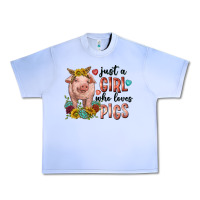 Grape Ice western just girl who loves pigs Urban Heavy Tee - texasbilliewilder