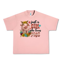 Salmon western just girl who loves pigs Urban Heavy Tee - texasbilliewilder