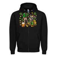 Black St. Patrick's Day donkey Zipper Hoodie - Neo Western