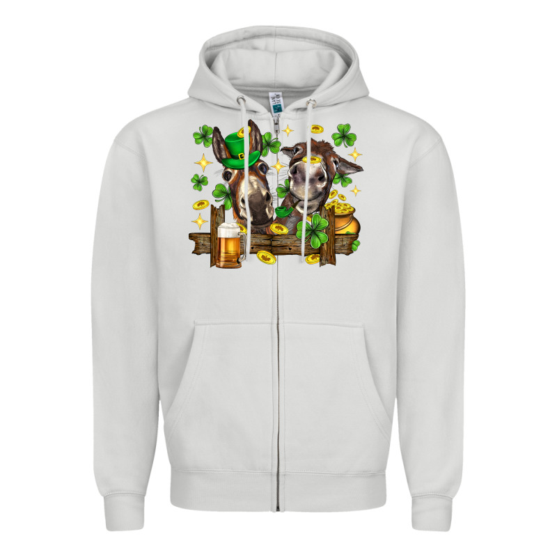 St. Patrick's Day Donkey Zipper Hoodie by Neo Western | Teevron
