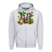 Heather Grey St. Patrick's Day donkey Zipper Hoodie - Neo Western