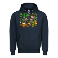 Navy St. Patrick's Day donkey Zipper Hoodie - Neo Western