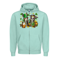 Seafoam St. Patrick's Day donkey Zipper Hoodie - Neo Western