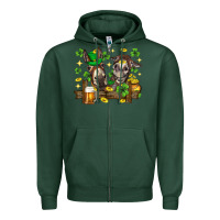 Sports Green St. Patrick's Day donkey Zipper Hoodie - Neo Western