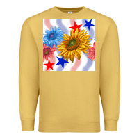 Antique Gold patriotic sunflowers Premium Sweatshirt - BundleAndBundleShop
