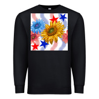 Black patriotic sunflowers Premium Sweatshirt - BundleAndBundleShop