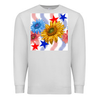 Dove Grey patriotic sunflowers Premium Sweatshirt - BundleAndBundleShop