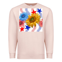 Pale Pink patriotic sunflowers Premium Sweatshirt - BundleAndBundleShop