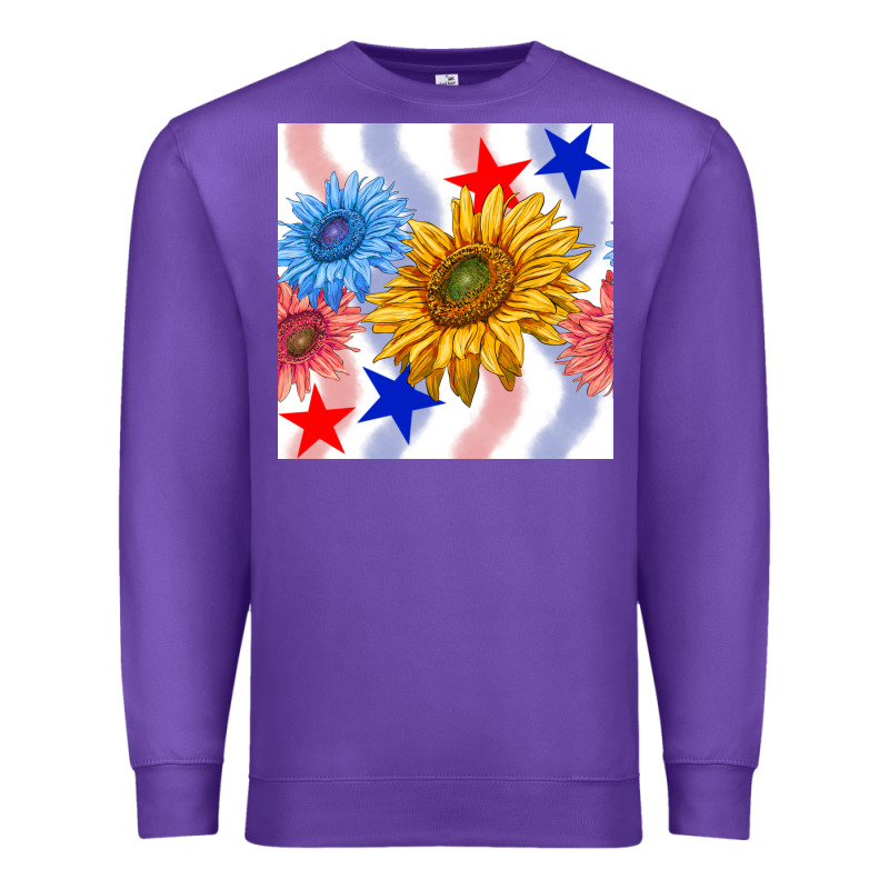 Patriotic Sunflowers Premium Sweatshirt by BundleAndBundleShop | Teevron