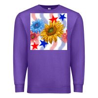 Purple patriotic sunflowers Premium Sweatshirt - BundleAndBundleShop