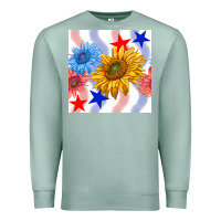 Seafoam patriotic sunflowers Premium Sweatshirt - BundleAndBundleShop