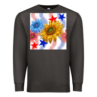 Smoke patriotic sunflowers Premium Sweatshirt - BundleAndBundleShop