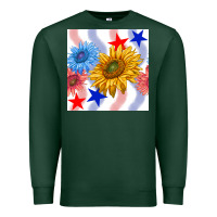 Sports Green patriotic sunflowers Premium Sweatshirt - BundleAndBundleShop